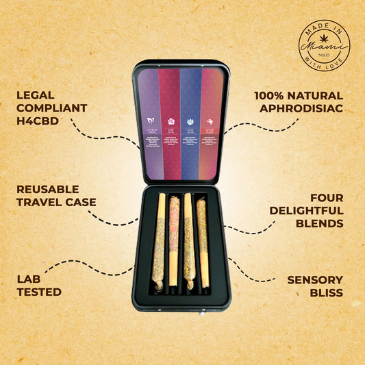 NUUD Nuudies Pre-Rolled Sex Joints 4-Pack With Travel Case
