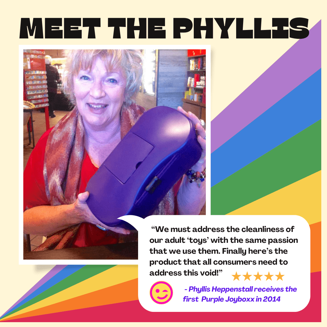 Passionate Playground Renames Purple Joyboxx® in Honor of Adult Retail Pioneer Phyllis Heppenstall - PP Shipping ;)