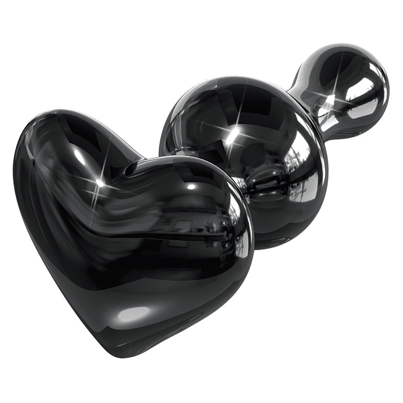 Icicles Heart Shaped Glass Anal Plug