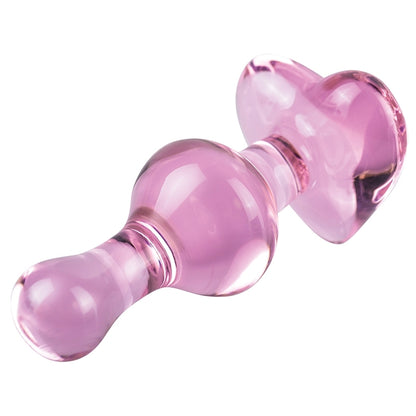 Icicles Heart Shaped Glass Anal Plug