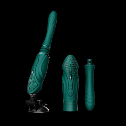 Zalo Sesh  - Compact Thrusting Sex Machine - Emerald Green