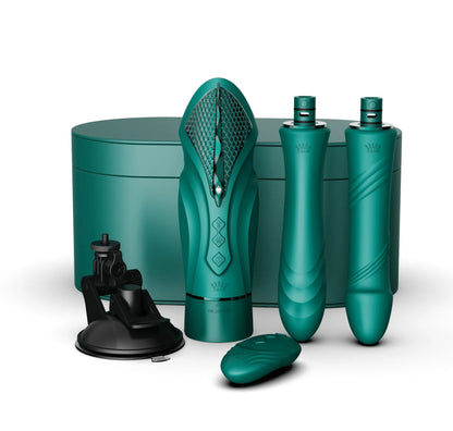 Zalo Sesh  - Compact Thrusting Sex Machine - Emerald Green