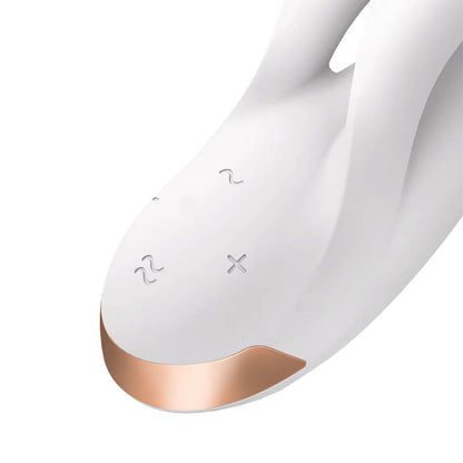 Satisfyer Double Flex Rabbit Vibrator - White - PP Shipping ;)