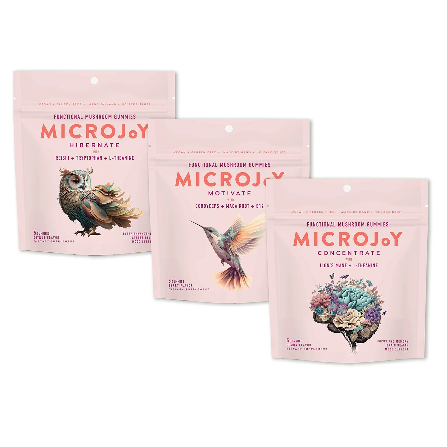 MICROJoY - Functional Mushroom Gummies - Sampler 3 Pack
