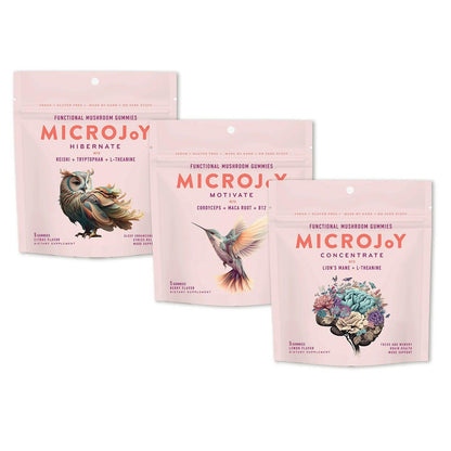 MICROJoY - Functional Mushroom Gummies - Sampler 3 Pack - PP Shipping ;)