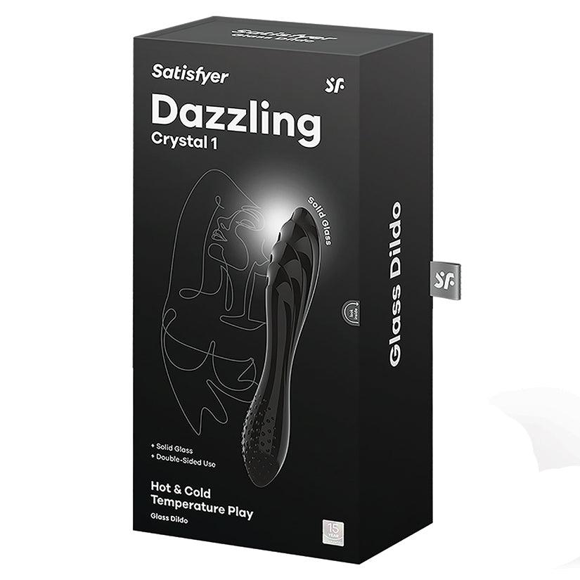 Satisfyer Dazzling Crystal Glass Dildo - Black - PP Shipping ;)